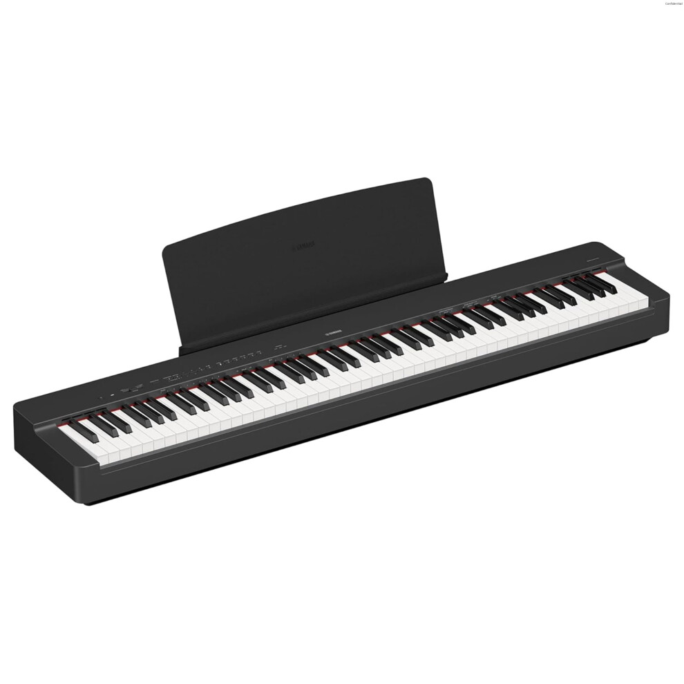 Yamaha P-225 Digital Piano With 88 Graded Hammer Compact Keys And 24 Instrumental Voices, Lightweight And Portable, Black