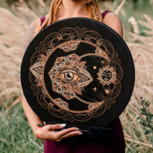 Shaman Drum Spirit Music Shamanic Drum with Rope Handles and Mallets Multipurpose for Healing and Sound Healing