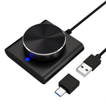 USB Volume Control Knob, COOIDEA Volume Controller, Multimedia Controll Knob with one Key Mute/Pause Function for PC, Support Windows/Mac/IOS/Android