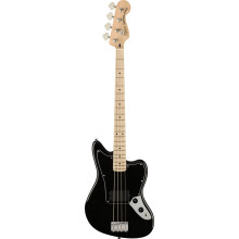 Squier by Fender Affinity Series Electric Jaguar Bass with Humbucker pickup, Maple Fingerboard in Black, Comes with Free Virtual Lessons