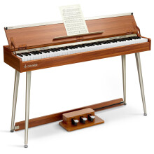 Donner DDP-80 PLUS Digital Piano 88 Key Weighted Keyboard, Home Electric Piano, Supports USB-MIDI & Headphones, Semi-open Cover Designed, with Metal