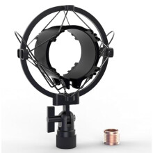 IXTECH Microphone Shock Mount, Noise Isolator, Anti Vibration, Black, Professional, Aluminium, Black, MICROPHONE_STAND, microphone-shock-mount