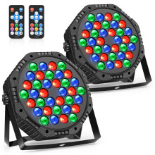 MOSFiATA LED Stage Light,RGB 36 LED Strobe Lights Sound Activated DMX Control,7 Modes Uplighting Lights with Remote Control Stage Lighting,Disco Part