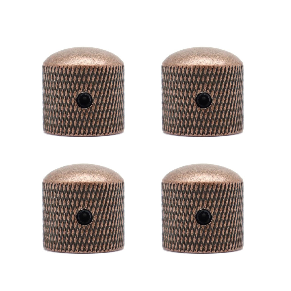 Xiyangjuan 4Pcs Metal Guitar Knobs Red Copper Volume Tone Spped Contro