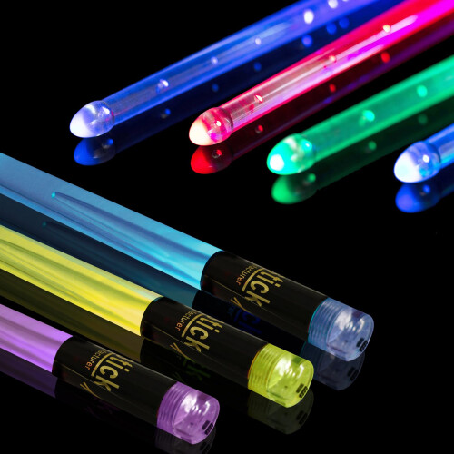 Light Up Drum Sticks Rechargeable: 15 Color Changing Led Drum Stick