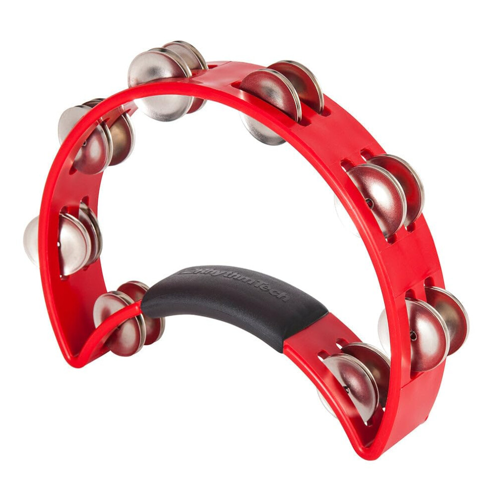Rhythm Tech Original Tambourine ~ Nickel Steel Jingles ~ Red Rt1030