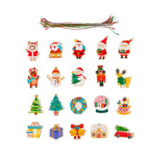 Christmas Ornament Winter Holiday Wood Decoration for Doors Home Fireplace