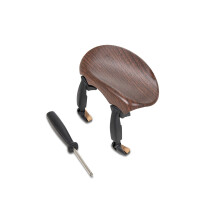 Wittner Chinrest Augsburg, centre-mounted chinrest Viola, high-tech plastic, anatomically shaped, height and tilt adjustable, with screwdriver, rosew