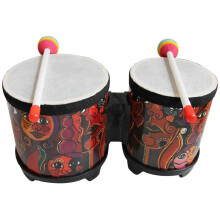 Vaguelly Educational Bongo Drum for Kids with Drumsticks 12 Inch Hand
