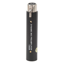 Goshyda Inline Microphone Preamp, DM1 Dynamite Active Inlne Microphone Preamplifier Active Booster with 28dB Gain, Plug and Play, for Podcast or Live