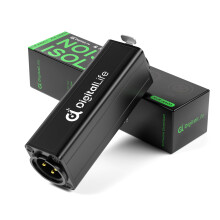 DigitalLife HumBlock XLR | Single-Channel Ground Loop Noise Isolator, Passive Audio Hum Eliminator, XLR Male to Female, Metal Housing, for Studio and