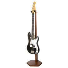 STRICH Bass Guitar Stand, Wooden 44.1" Height Floor Guitar Dispaly, Walnut Guitar Holder with Hanger for Home, Studio (FH-2, Bass Display)