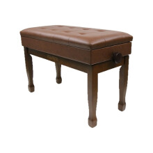 FILISITE Adjustable Height Piano Bench with Storage, Solid Wood Duet Keyboard St