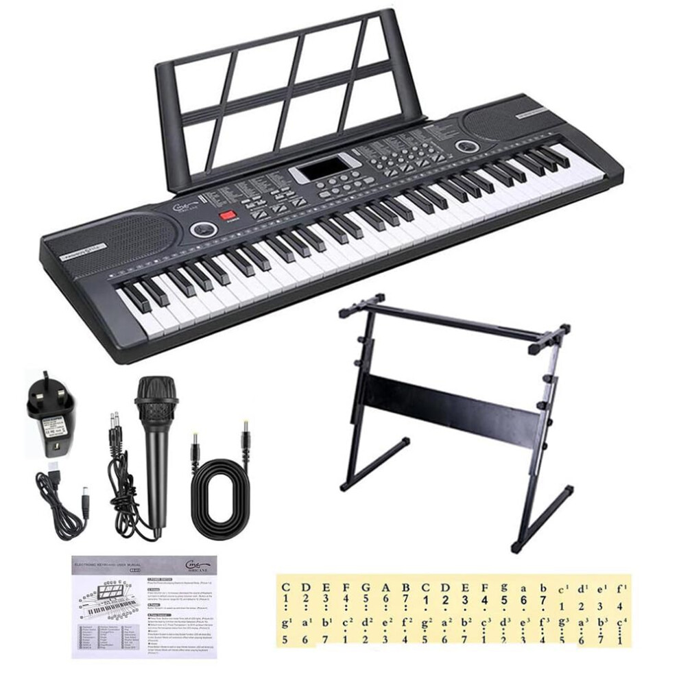 Ccarzzi Keyboard Piano, Portable 61 Keys Electric Keyboard Piano With