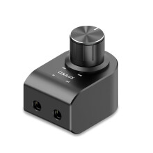Cubilux 3.5mm Stereo Volume Controller, Headphones Volume Attenuator with Full Aluminum Alloy Case Compatible with Interference Isolation, 1/8-Inch V