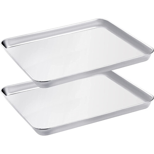 Plaque de cuisson en acier inoxydable 10 x 8 x 1 po