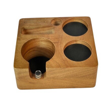 Base en bois pour tasseur à expresso, compatible avec les modèles 51 mm ou 54 mm.