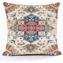 Poszewka na poduszkę z bawełny i lnu w stylu boho, 16x16 cali