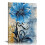 Impression sur toile encadrée avec dahlia bleu marine 1