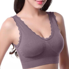 Sutiã feminino confortável com detalhes em renda – Respirável,
