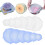 Silikon-Stretchdeckel, 12er-Pack – Weiß & Blau, -30C bis 1