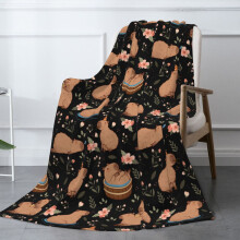 Capybara fleece plaid 60" x 50"