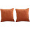Housses de coussin orange brûlé 45 x 45 cm (lot de 2) 1
