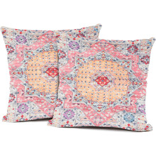 Katoenen linnen boho kussenhoezen 18x18 inch (2 stuks)