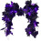 Guirlande d'Halloween violette à LED avec feuilles d'érable noires 1