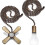 Ceiling Fan Pull Chain Beaded Ball Extension Silver 1 Pc 1