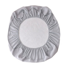 Drap-housse imperméable pour lit simple en coton et élasthanne