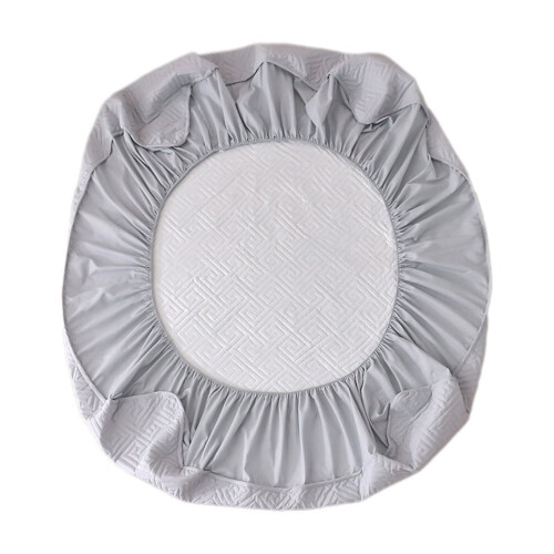 Drap-housse imperméable pour lit simple en coton et élasthanne