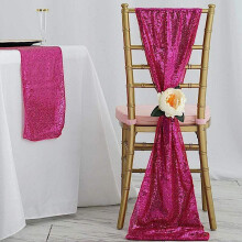 Fuchsia pailletteret stoleramme – 30 x 25 cm