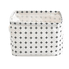 Panier de rangement pliable en toile – Motif simple, lot de 1