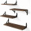4er-Set schwebende Wandregale – Paulownia-Holz 1