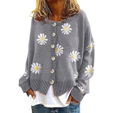 Daisy Flower Cardigan Dam 90-talsstil
