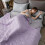 Microfiber Queen Quilt 150x200cm Wave Pattern Coverlet 1