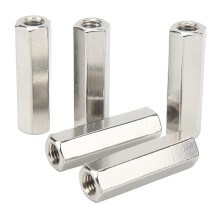 Écrou de raccordement hexagonal M10x1,5, acier inoxydable 304, lot de 5