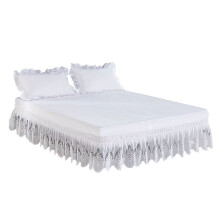 Kingsize-Bettrock aus Polyester-Mikrofaser-Jacquard, 38 cm (15 Zoll)