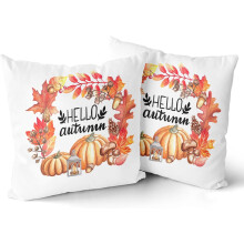 Poszewki na poduszki dyniowe bawełniane 16x16 cali zestaw 2 szt.