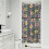 Κουρτίνα ντους με floral εκτύπωση 36"x72" με 12 γάντζους 1