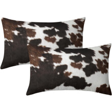 Housses de coussin lombaire à motif vache, 30 x 50 cm, lot de 2, en coton