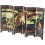 Vintage decorative screen room divider with shelves 1