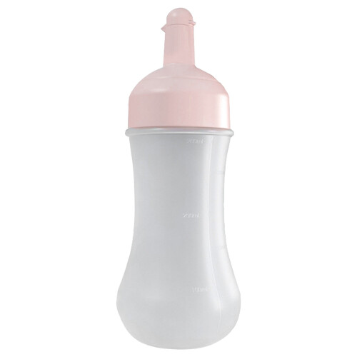 Pink Condiment Bottle with Scale 350ml