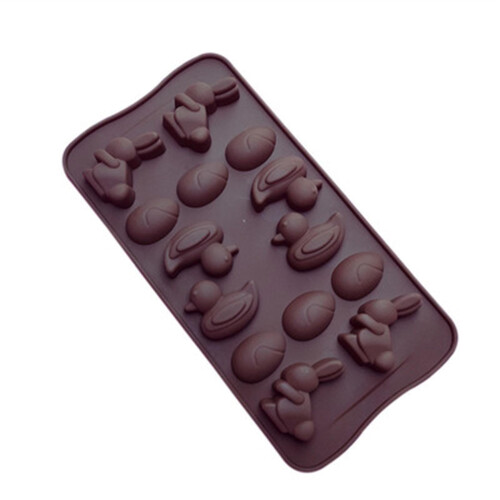 Silikon-Kuchenform in Form eines Osterhasen für Kleinkinder 2