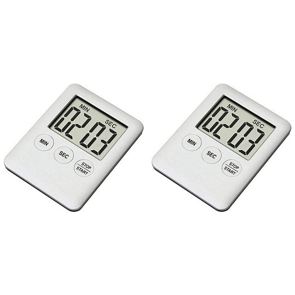 LED Digital Kitchen Timer Countdown Reminder 2 Pack