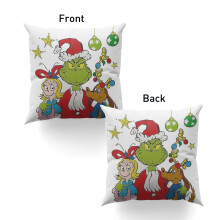 Poszewka na poduszkę Grinch Merry Christmas 18x18 cali