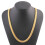 Colar de corrente de osso torcido em ouro amarelo 18K com 63,5 cm (25 polegadas) 1