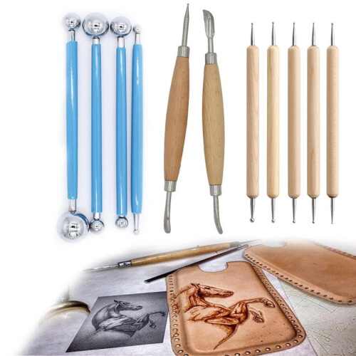 Leather Craft Tool Set Stainless Steel 12-Piece