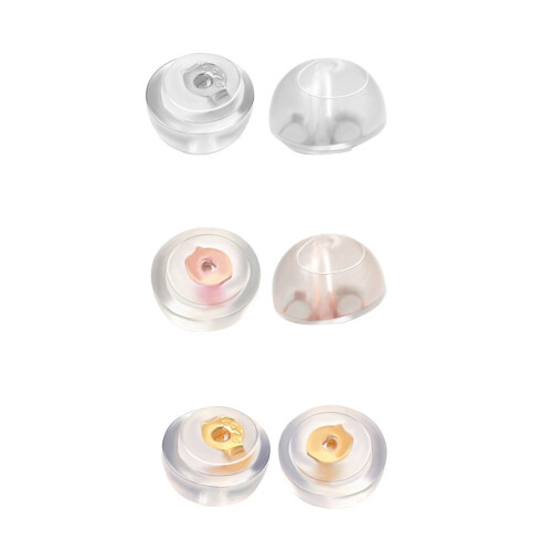 Clear silicone earring backs for studs hoops fish hooks 6